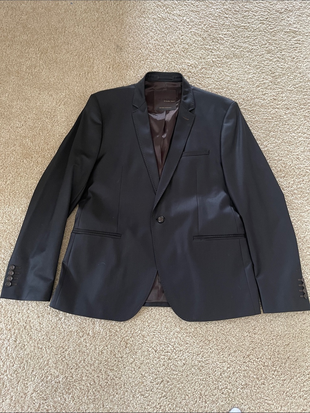 Men's Black Single-Breasted Blazer